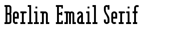 Berlin Email Serif font preview